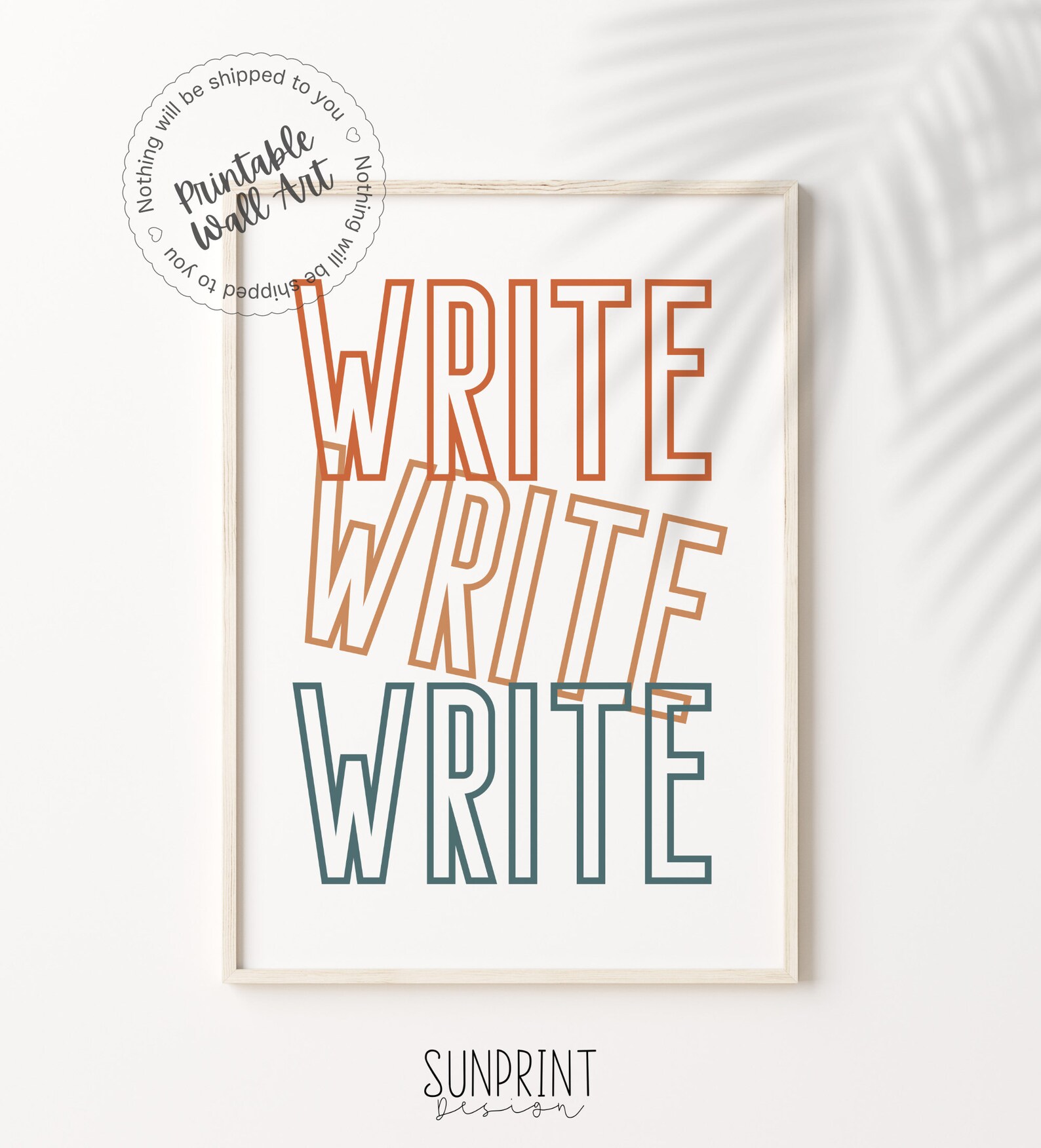 PRINTABLE Writer Wall Art Office Wall Decor Writers Gift | Etsy
