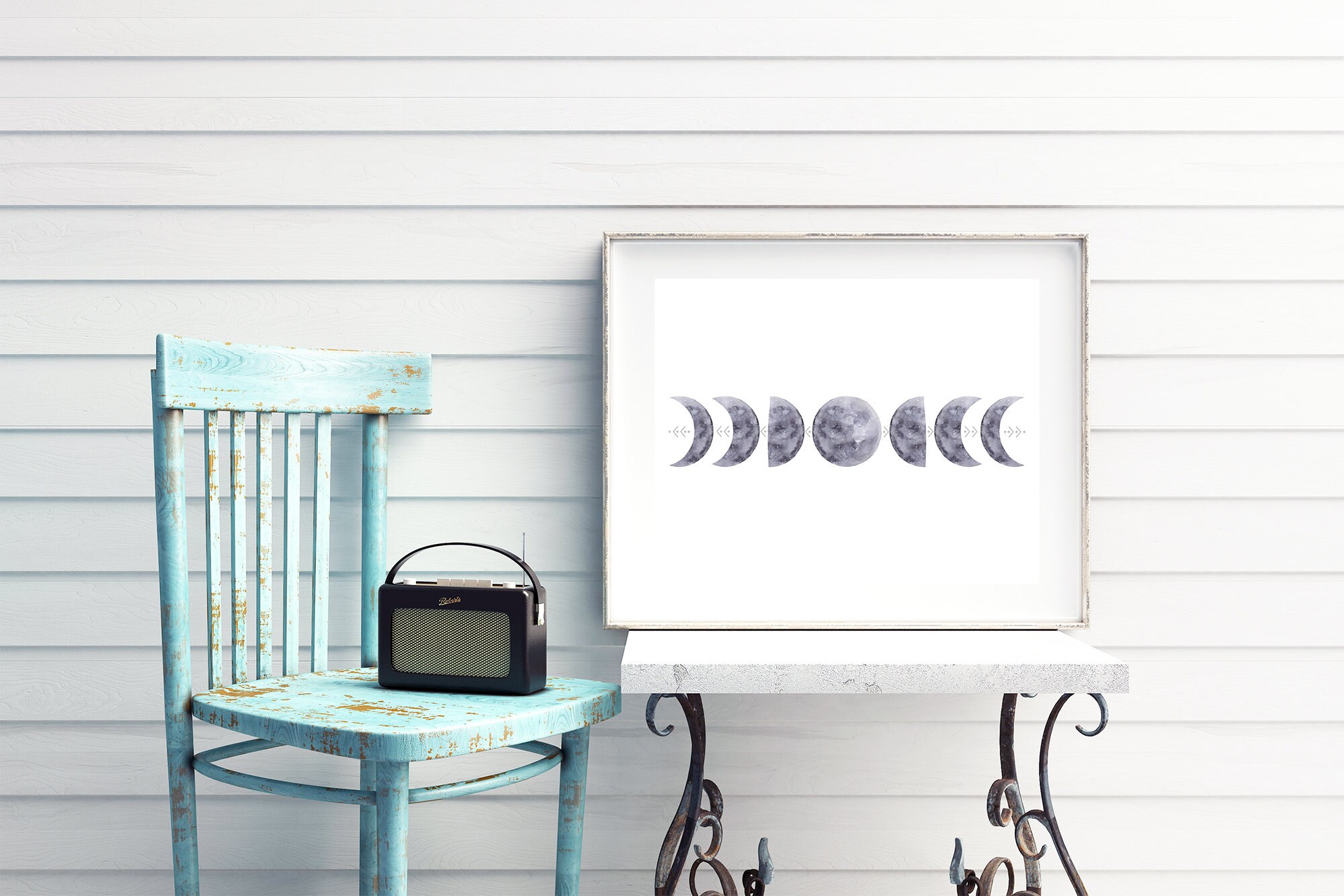 Printable Moon Phases Wall Art Modern Moon Art as Instant - Etsy