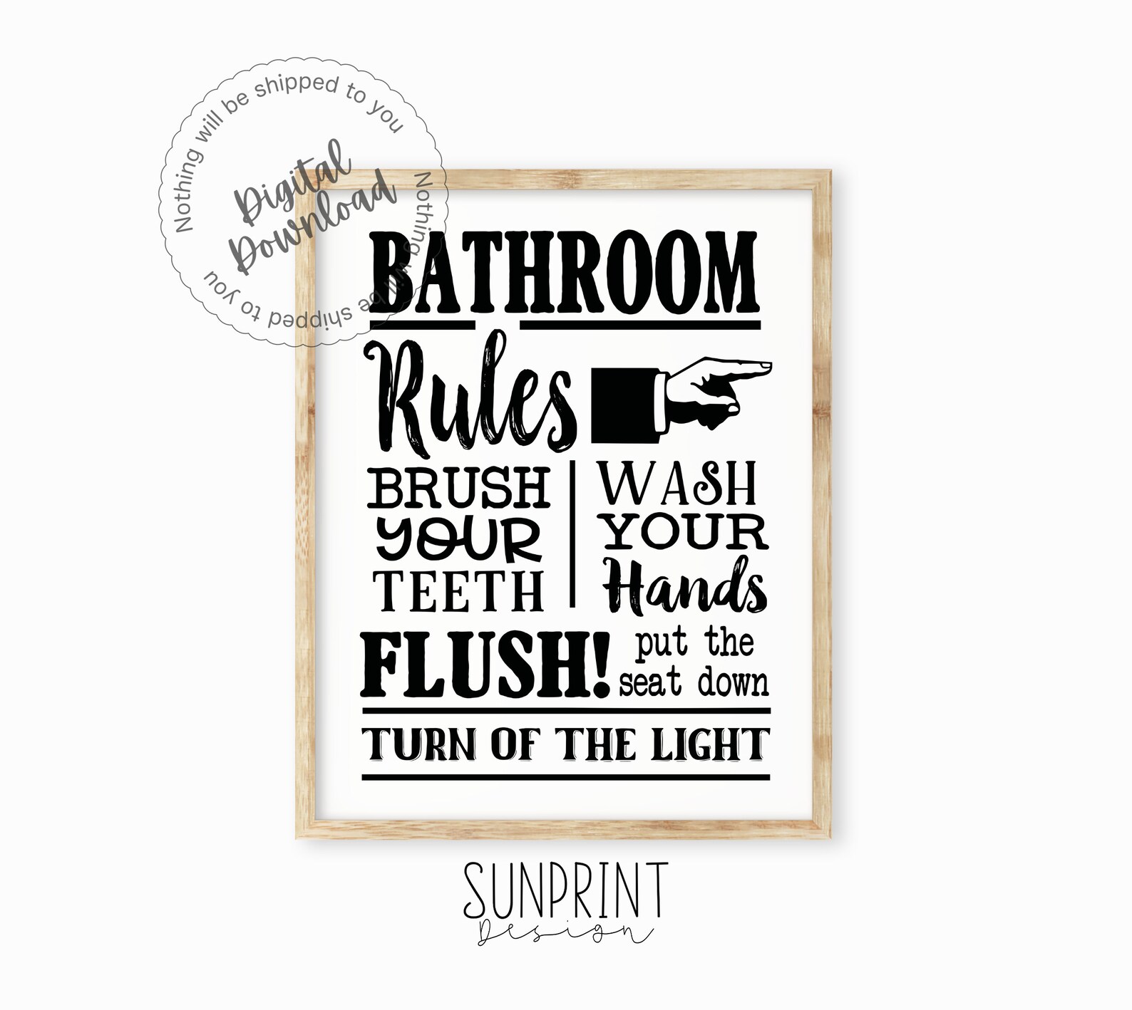 Funny PRINTABLE Bathroom Poster Bathroom Prints Funny Etsy