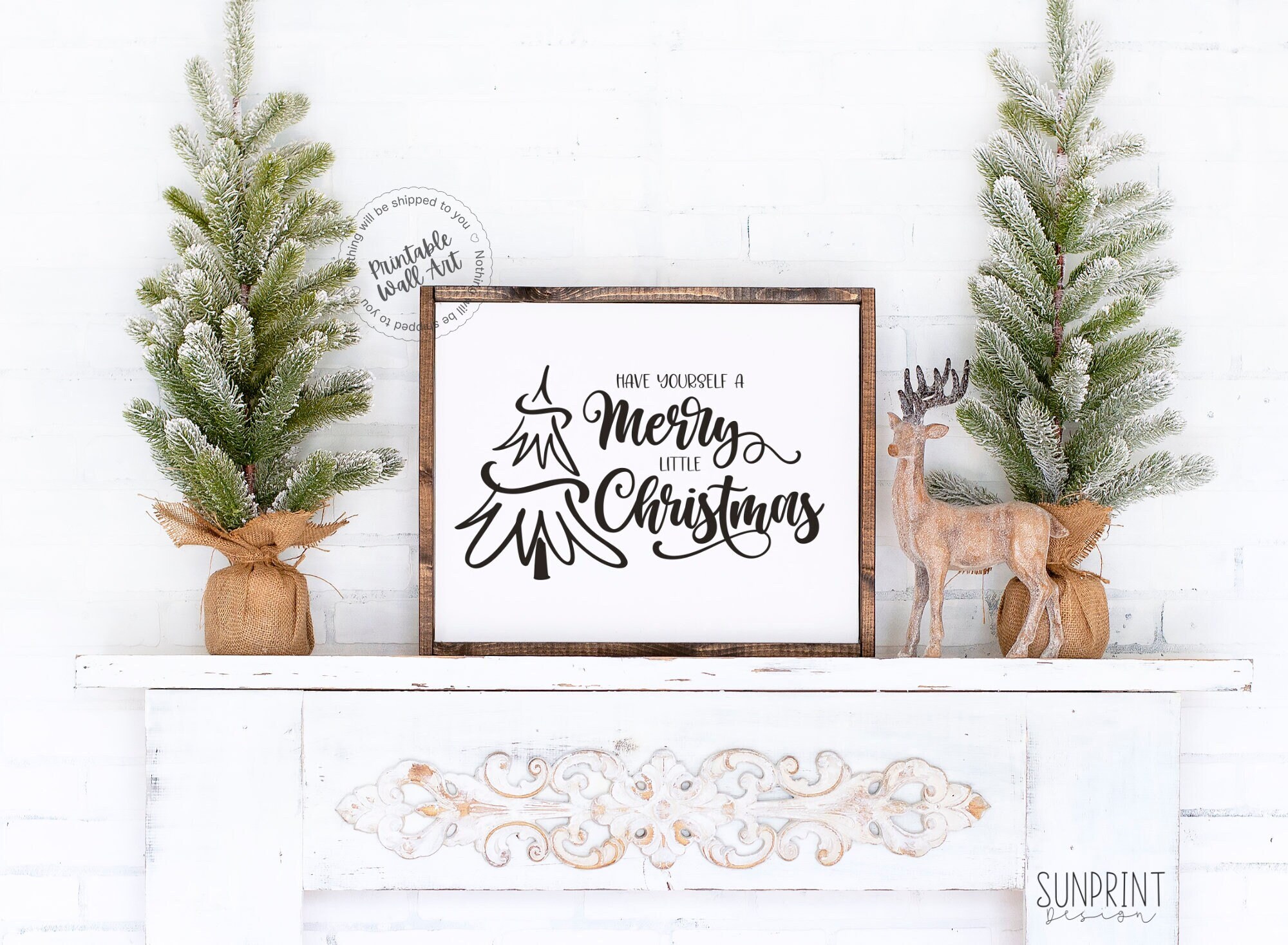 Wall Décor Home &amp; Living Home Décor Printable Christmas Wall Art ...
