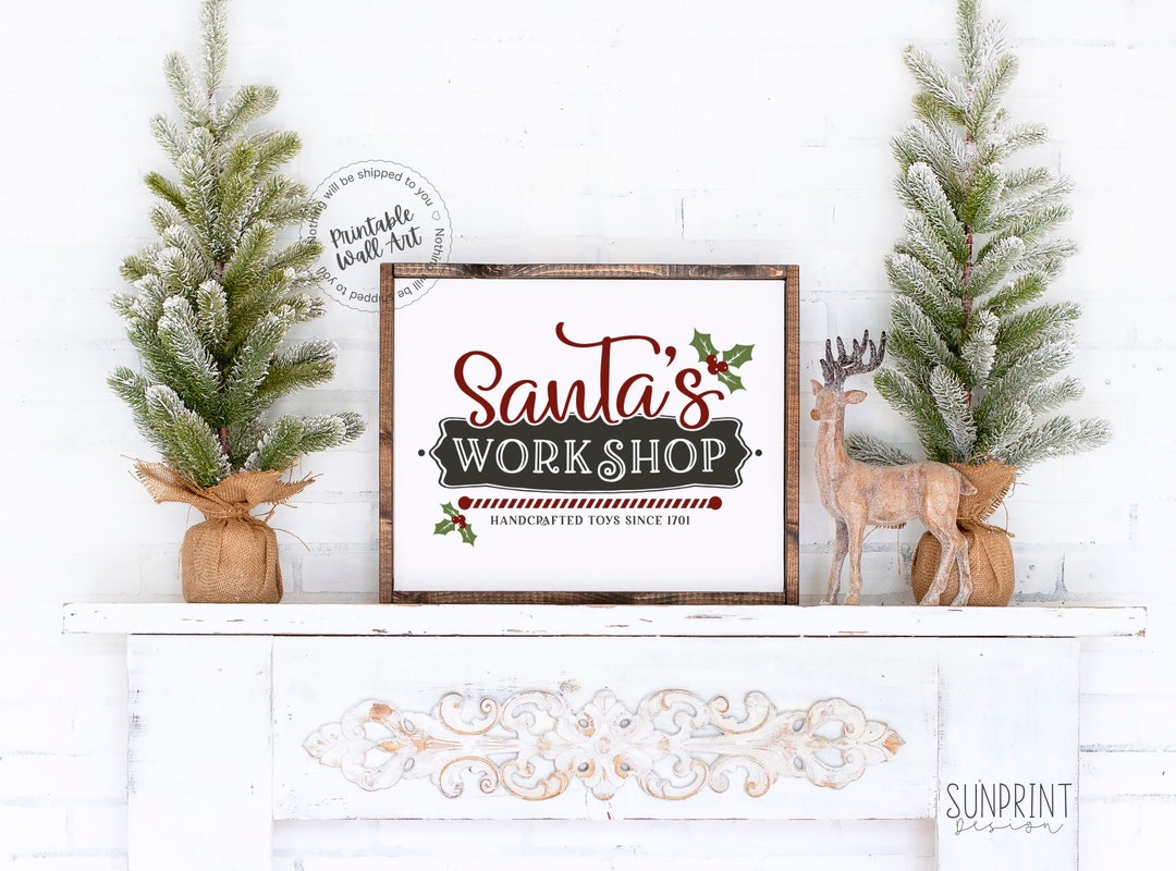 PRINTABLE Christmas Farmhouse Sign Printable Christmas Wall - Etsy