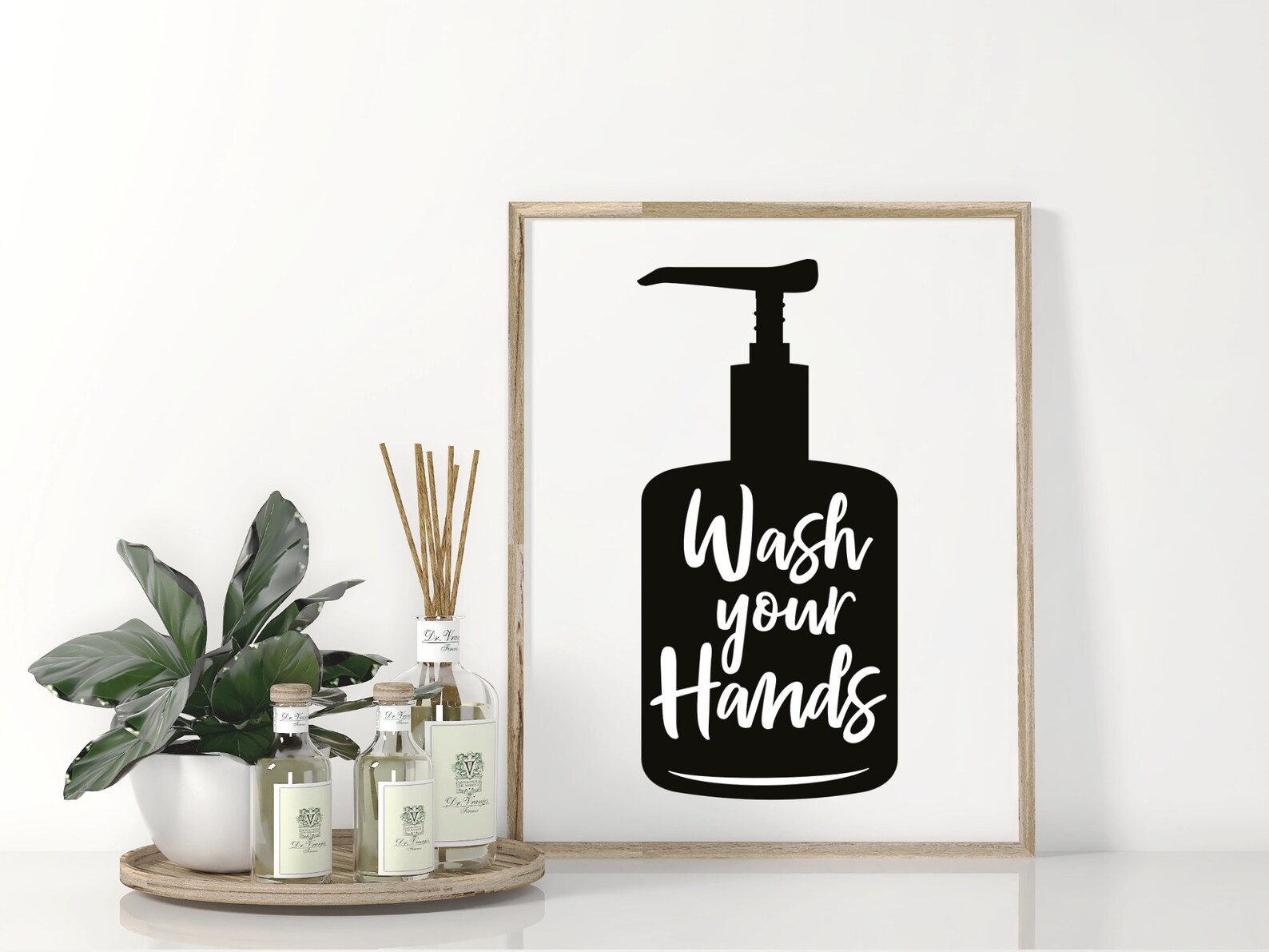 PRINTABLE Bathroom Poster Wash Your Hands Sign Bathroom - Etsy