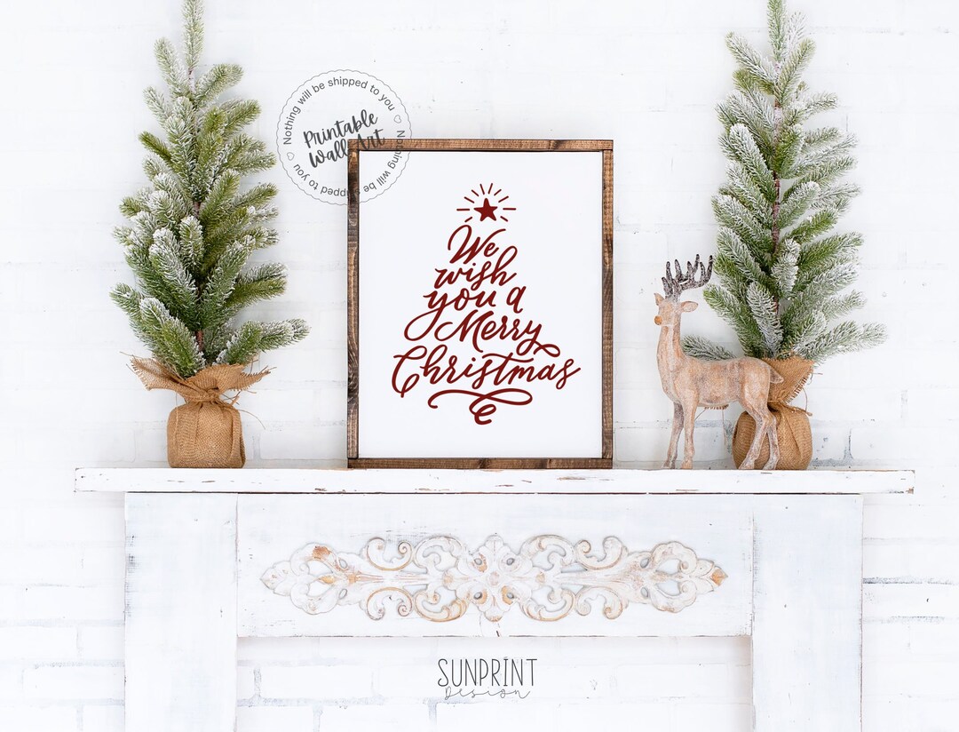 PRINTABLE Christmas Farmhouse Sign Printable Christmas Wall - Etsy