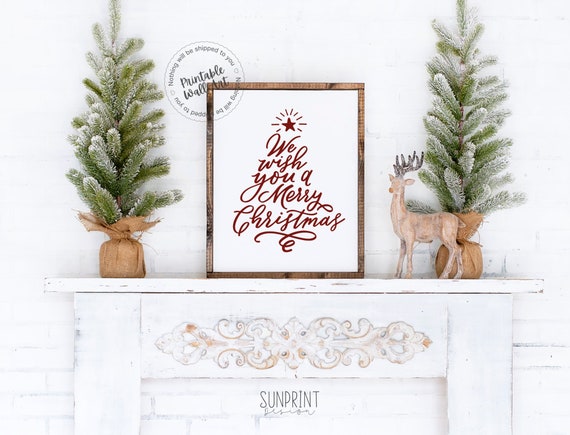 PRINTABLE Christmas Farmhouse Sign Printable Christmas Wall | Etsy