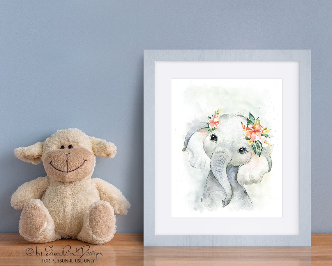 Baby Elephant PRINTED Poster UNFRAMED Nursery Print Nursery Etsy baby-elephant-printed-poster-unframed-nursery-print-nursery-etsy