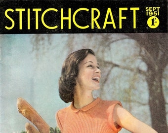 Stitchcraft Magazine September 1951 - Full PDF copy. Individual patterns on request