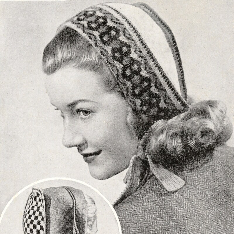 PDF - 1940s Pattern, Set of Hats & Bonnets -  Hat 21