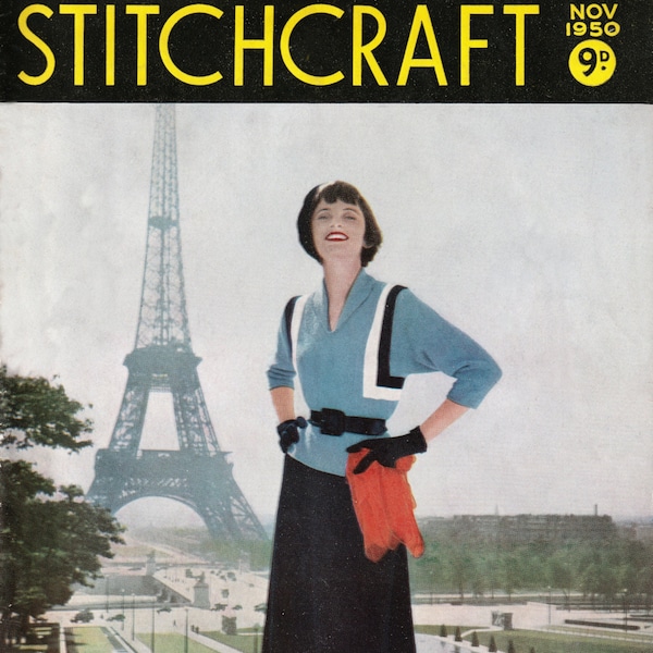 Stitchcraft Magazine November 1950 in Paris - Full PDF copy. Individual patterns on request