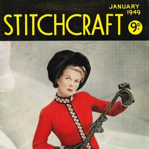 Stitchcraft Magazine January 1949 - Full PDF copy. Individual patterns on request