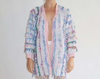 80s pastel tassel vintage jacket