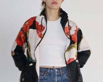 Floral print sport jacket