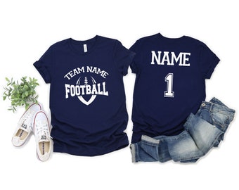 Custom Football Team Shirt: Personalized Name & Number Jersey