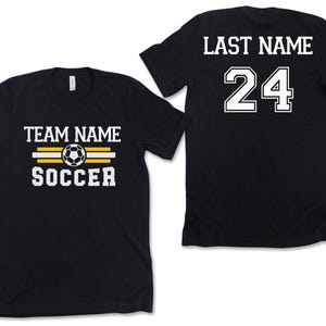 Custom Soccer Team Shirt: Personalized Jersey Name & Number