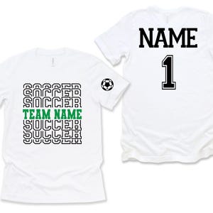 Custom Soccer Team Shirt: Personalized Jersey Name & Number