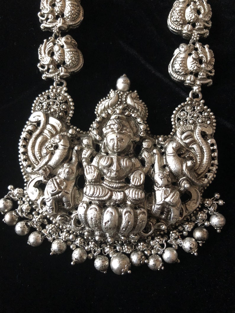 Iconic Collection|Traditional Collection Trending Matte Silver Peacock Pendant Jewelry Set Ethnic Vibe Unique Designs Designer Jewelry