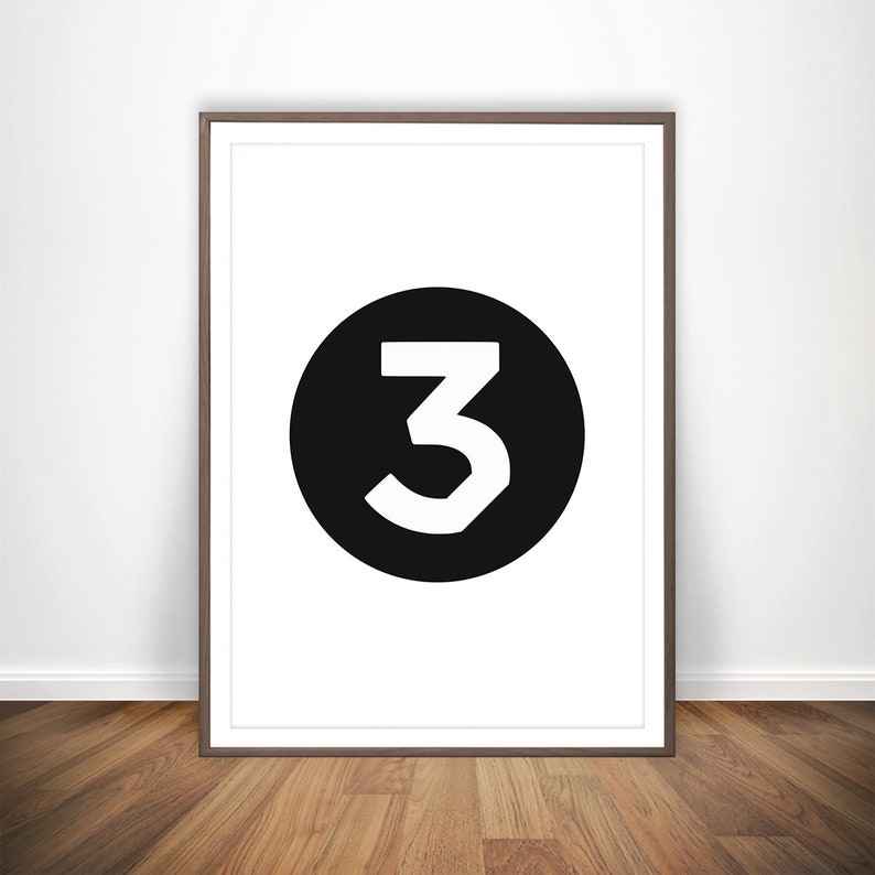 Number 3 Print Chance The Rapper Poster Scandinavian Art Etsy