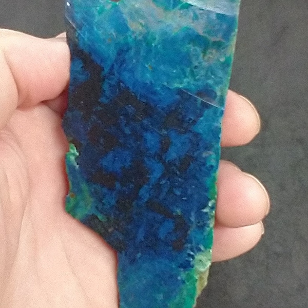 Chrysocolla Slab, Arizona Chrysocolla with Cuprite.