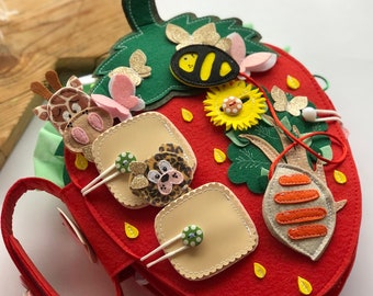Quiet book.Personalised quiet book . Sensory toys, Montessori toys , Travel toys, felt books, Busy book from 3-5 years old. Doll house