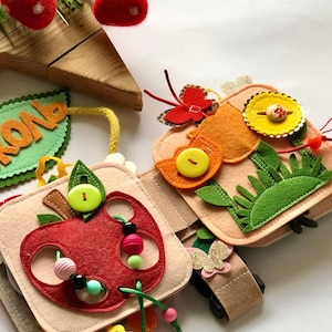 Rustig boek, rustig boek van 1 jaar tot 3 jaar, educatief viltboek, druk boek, babyactiviteitenboek, rustig boek. Activiteit speelgoed