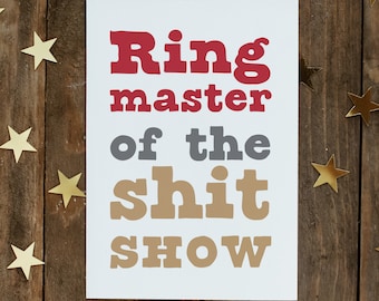 Funny Ringmaster Card, Bold Statement Card for Boss, Parents