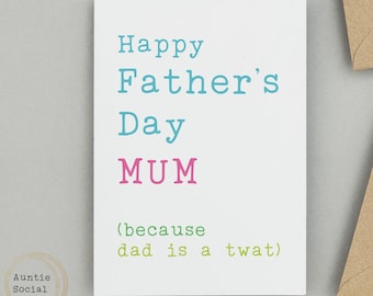 Funny Father's Day Card for Mum - Rude Auntie Social Card