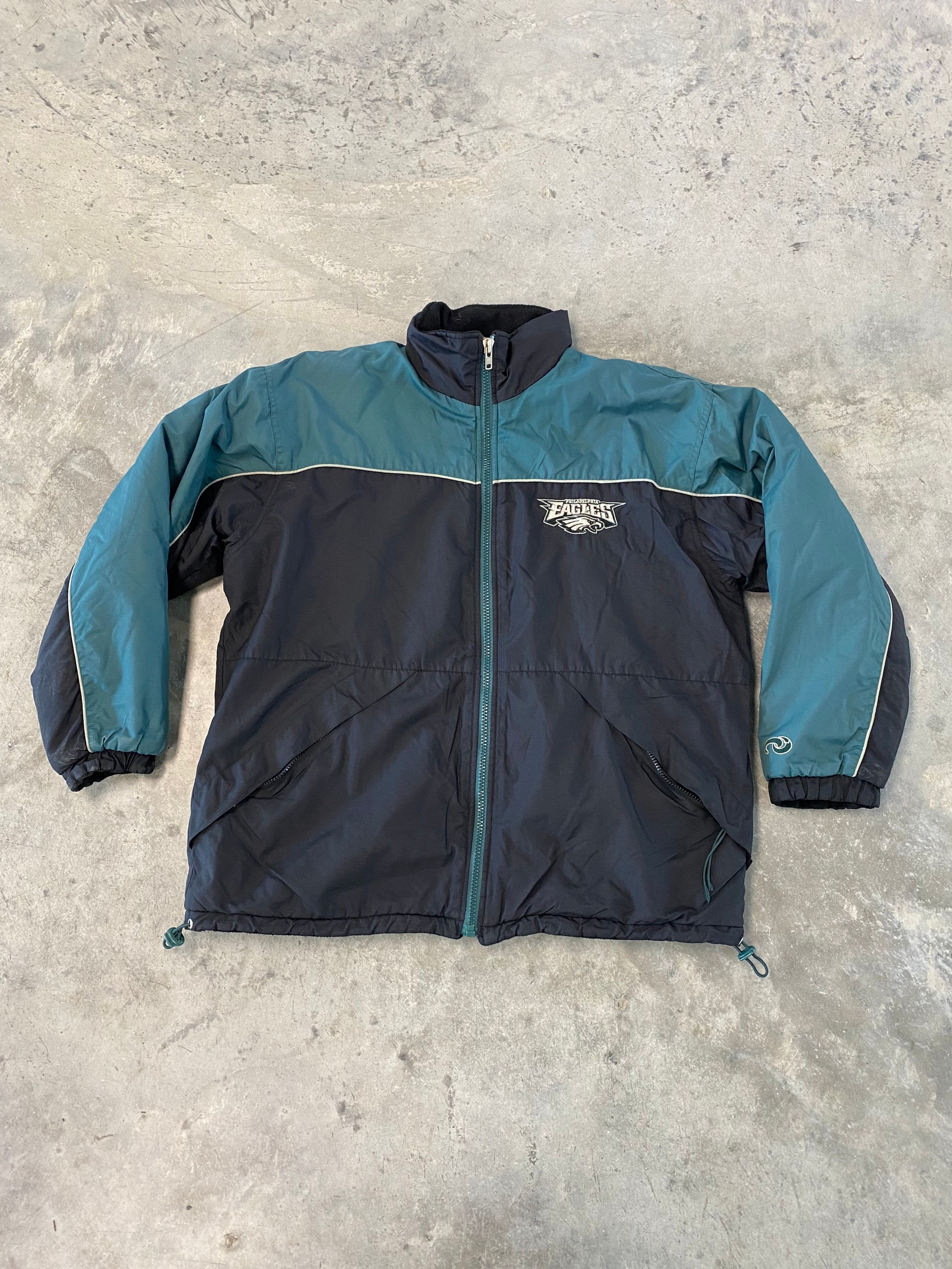 Vintage Reebok - Philadelphia Eagles Leather Jacket 1990s X-Large