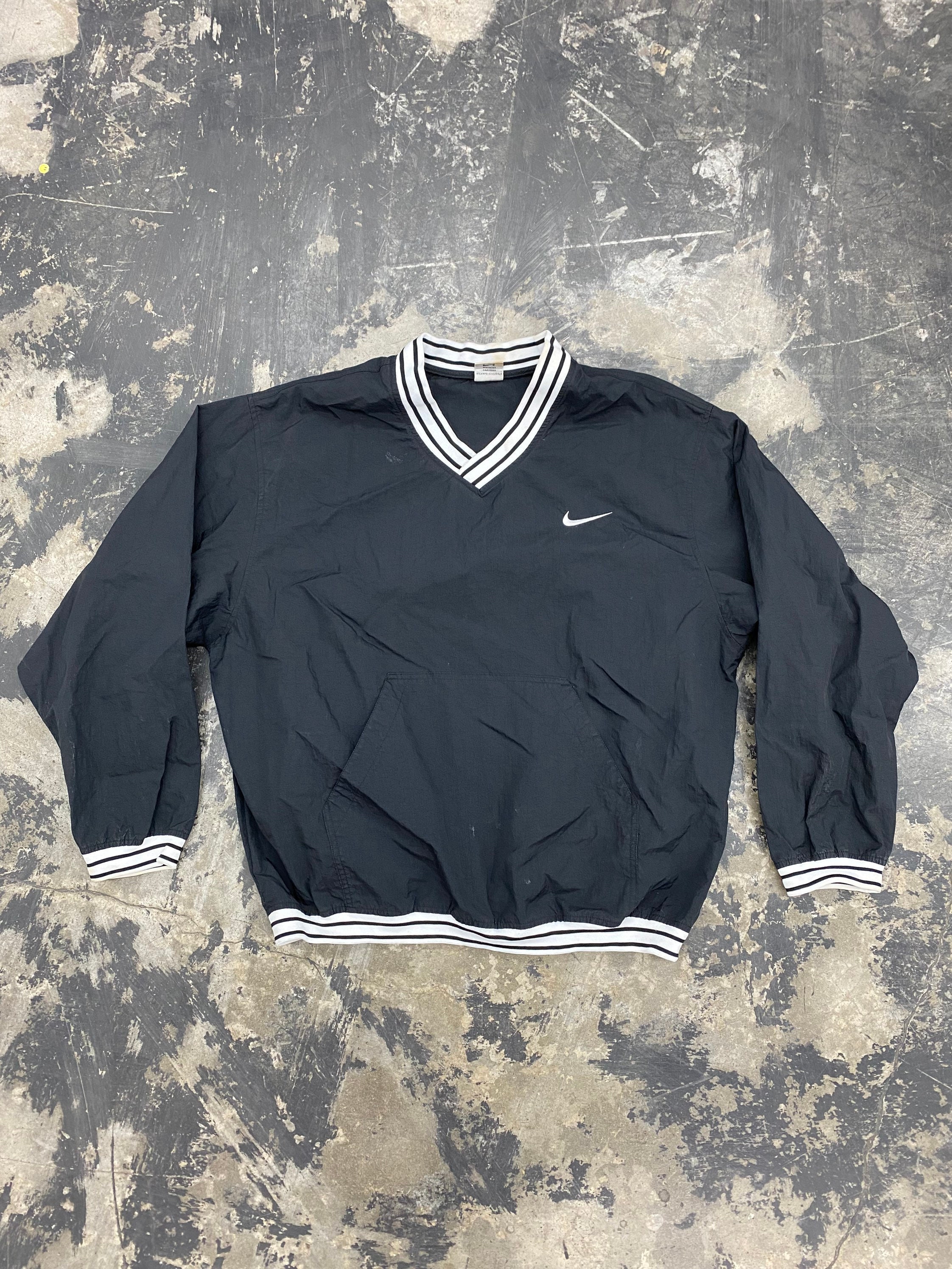 Vintage 90s Nike Black Pullover Windbreaker Size Large Etsy