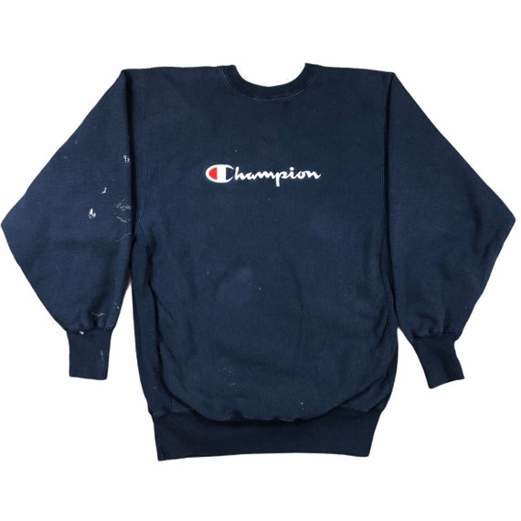 Vintage 1990s Distressed Champion Big Logo Sweatsh