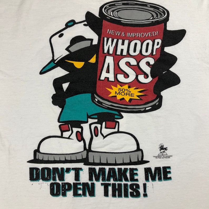 Vintage 1990 Can Of Whoop Ass T-shirt