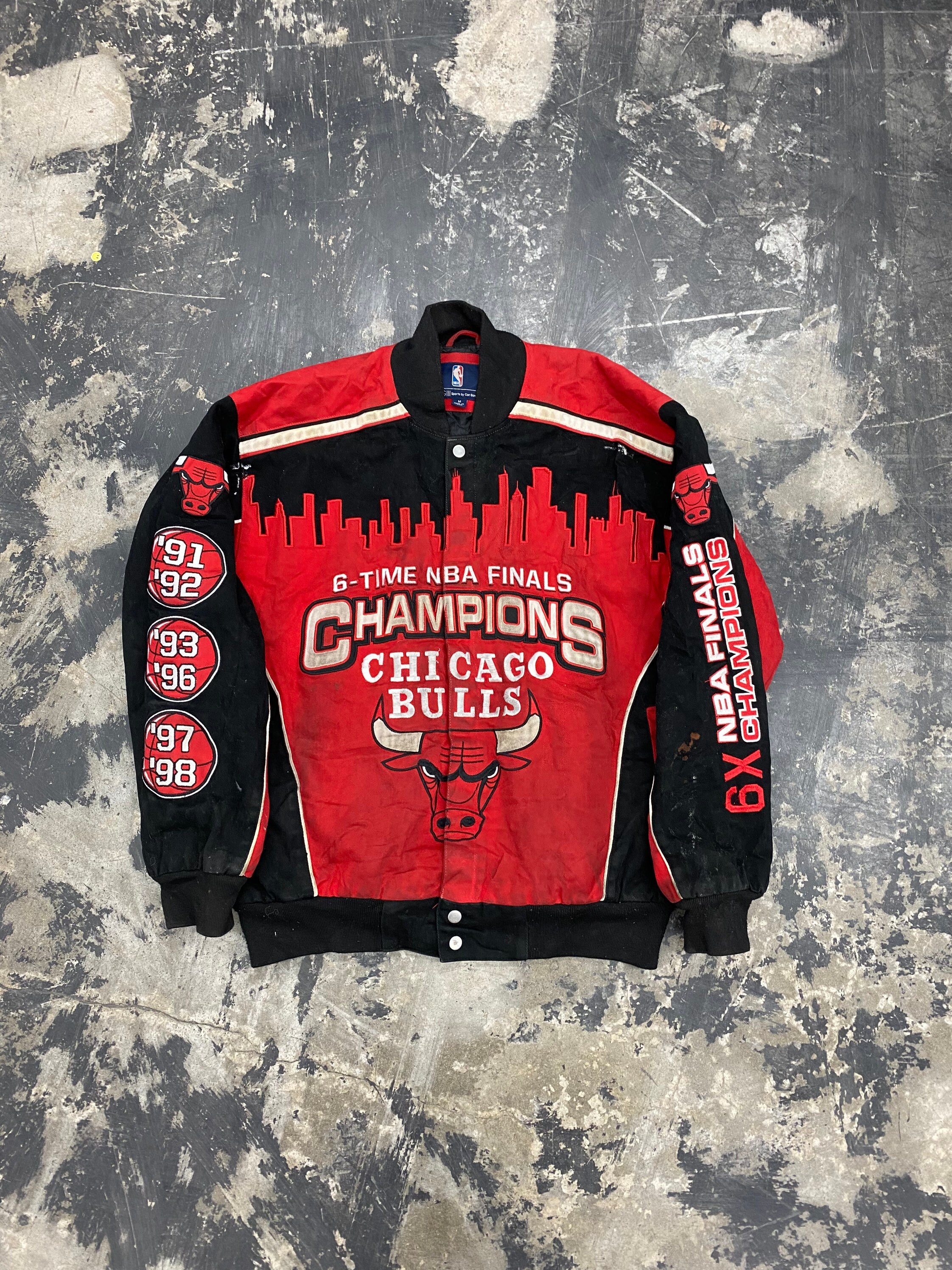 Chicago Bulls 6 Time NBA Finals Varsity Jacket - Maker of Jacket