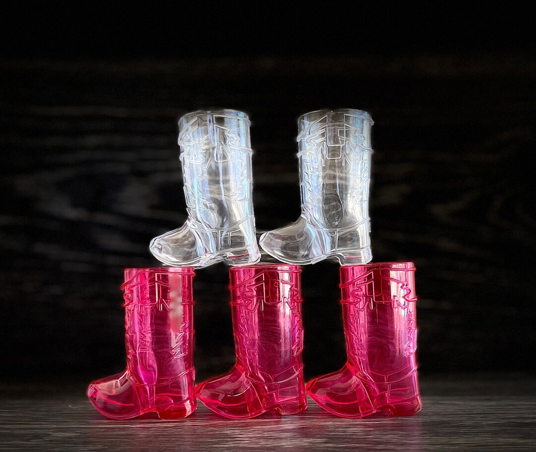 Mini Plastic Cowboy Boot Shot Glasses Bachelorette Party Etsy