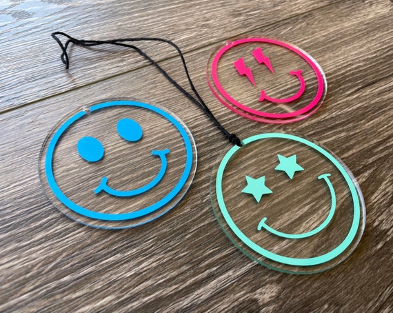 3 Anhänger für Auto Smiley Auto Anhänger Auto Spiegel Anhänger Auto Anhänger  für Rückspiegel Boho Auto Anhänger niedlicher Auto Anhänger groovy - .de