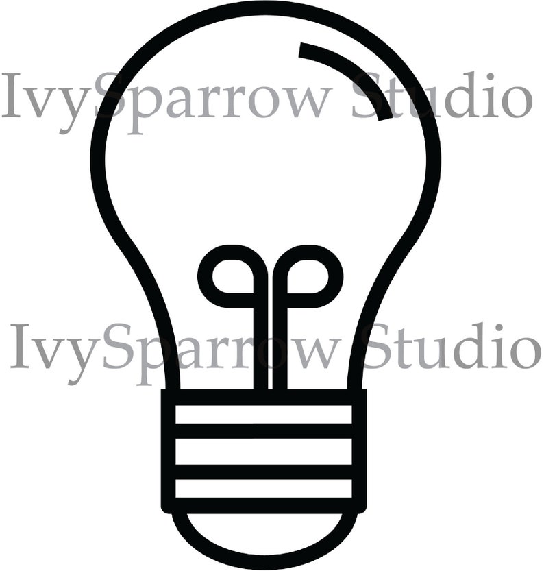 Lightbulb Icon Svg For Shirts Etsy