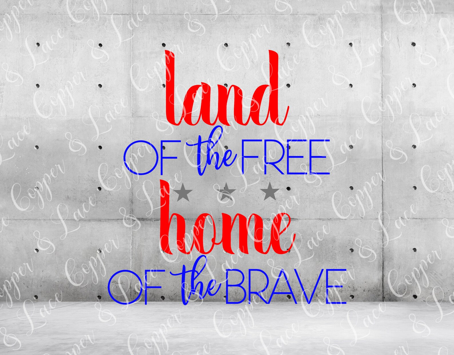 land of the free home of the brave monogram land of the free home of the brave monogram