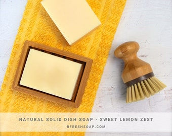 Solid Dishwashing Soap |  Natural Solid Dish Soap by RFRESH |  Zero Waste · Eco-friendly · Vegan ·  Kitchen Cleaner