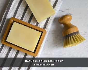 Solid Dishwashing Soap | Natural Solid Dish Soap by RFRESH | Zero Waste · Eco-friendly · Plastic Free · Non Toxic · Kitchen Cleaner