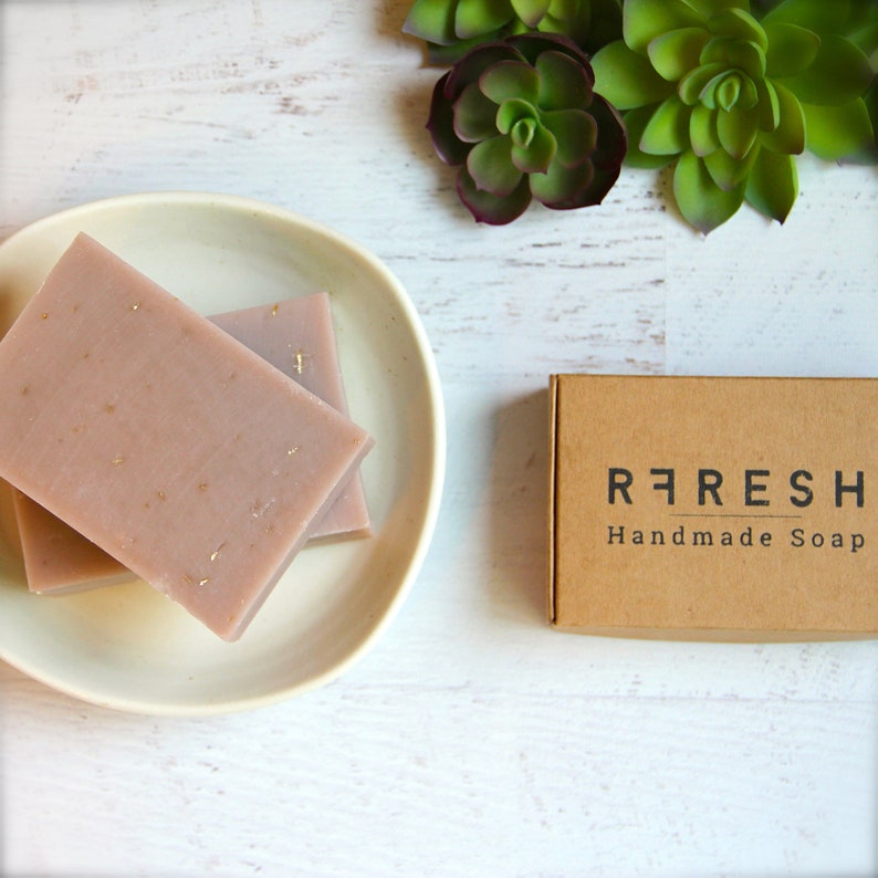 Natural Lavender Oatmeal Soap Handmade Soap by RFRESH Vegan Eco-friendly Zero Waste Biodegradable Cold Process image 1