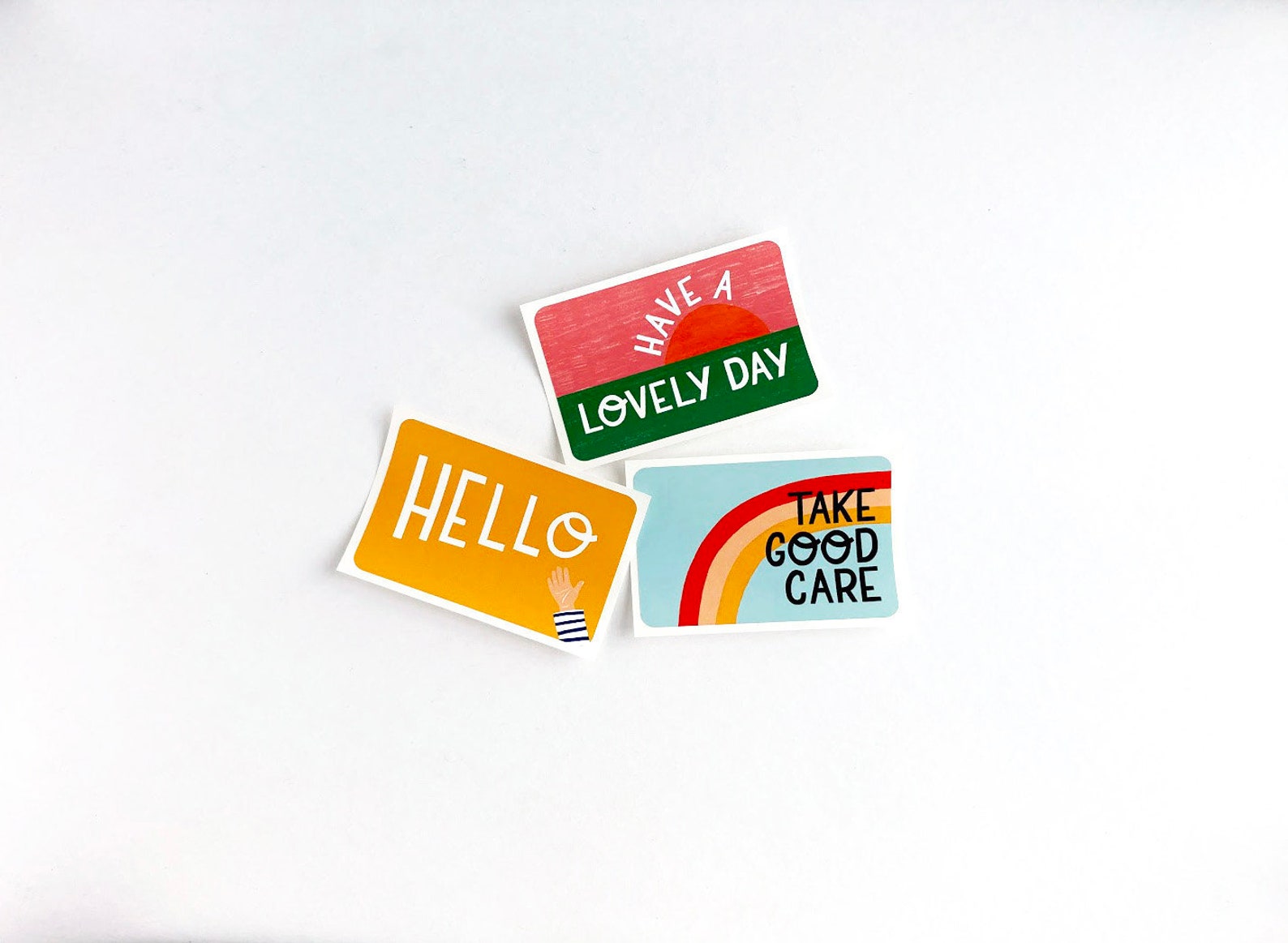 Happy Go Lucky Sticker Collection 3 Packung Etsy