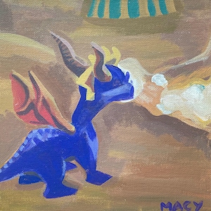 SPYRO THE DRAGON Peace Keepers Retro PS1 fine art 5x5” print