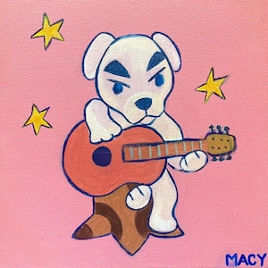 STARRY KK SLIDER 8x8” acrylic Painting on  canvas