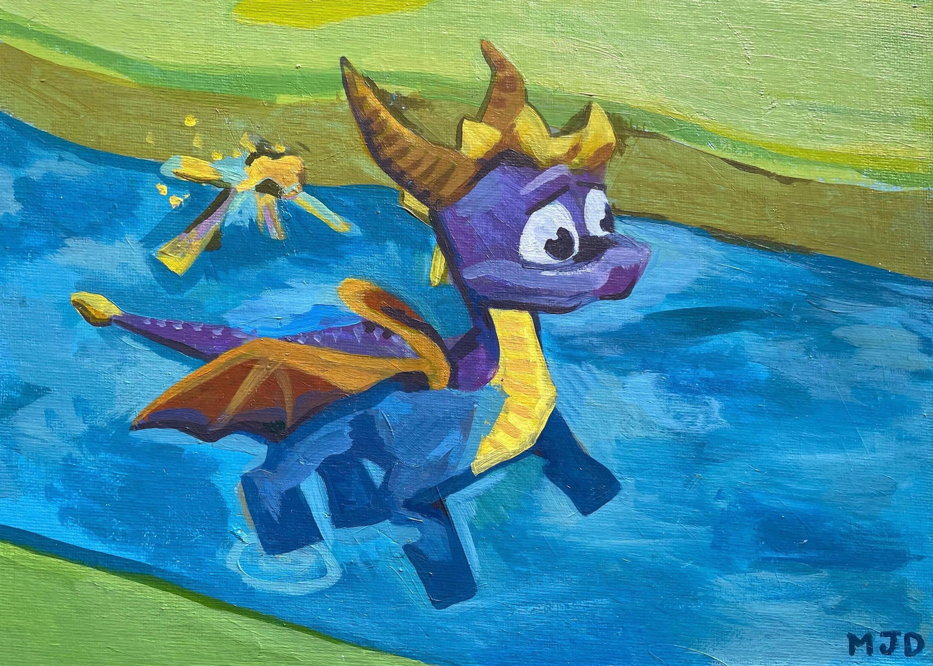 SPYRO THE DRAGON Retro PS1 Fine Art 5x7” Print - Etsy