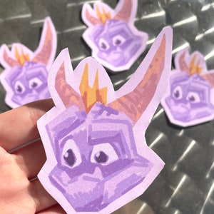 Adesivo classico Spyro the Dragon Decalcomania per laptop da 3"