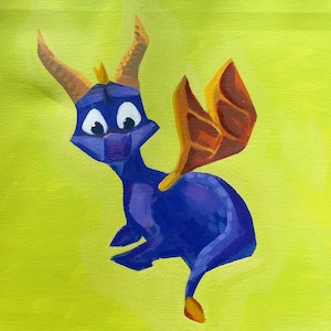 SPYRO THE DRAGON Are You Still There?  Retro PS1 fine art 8x8” print