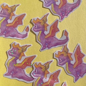 HOLOGRAPHIC Spyro the Dragon Cute sticker Decal for laptops 2”