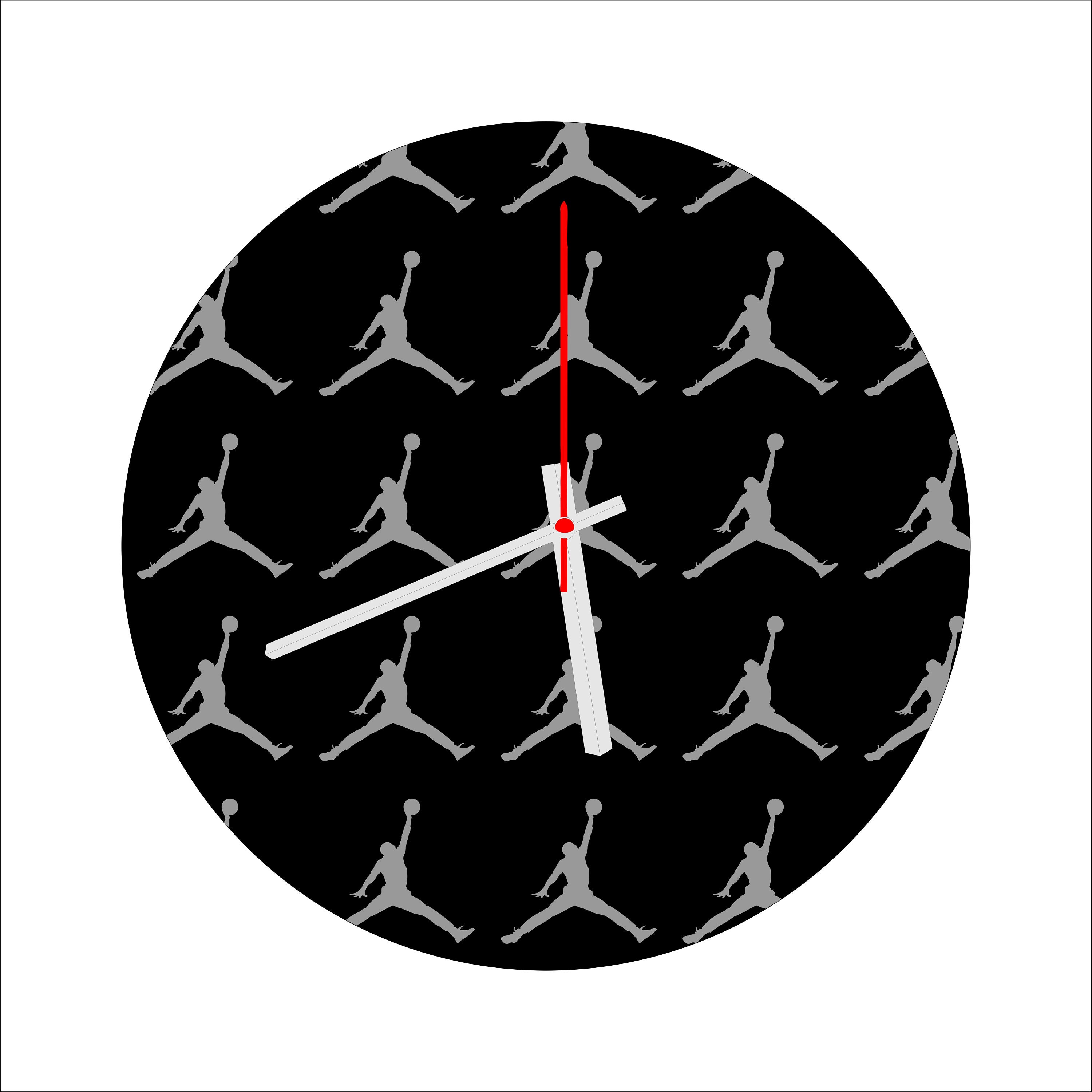 Air Jordan Pattern Michael Jordan Wall Clock NBA23 Fan Home | Etsy