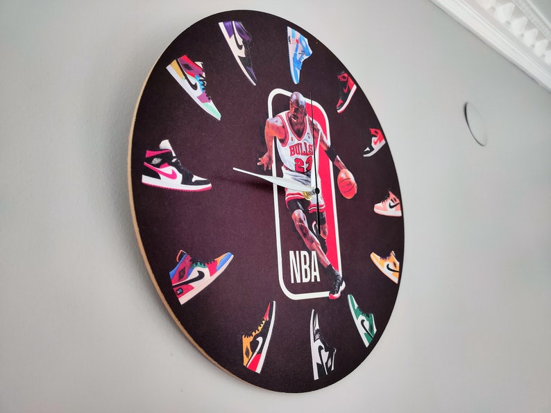 Michael Jordan Wall Clock Chicago Bulls Fan Home Decor Air Etsy
