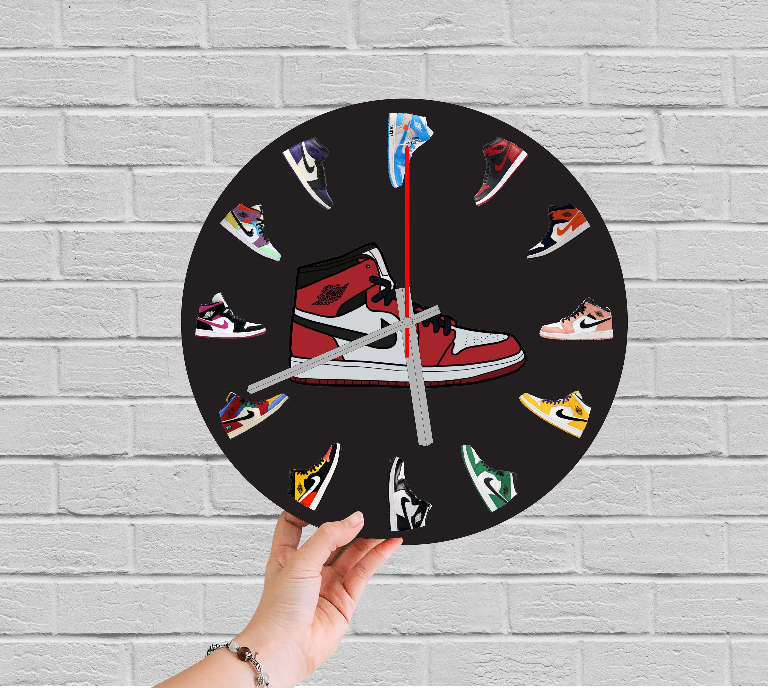 Sneaker Air Jordan 1 Wall Clock Michael Jordan Wall Clock Etsy