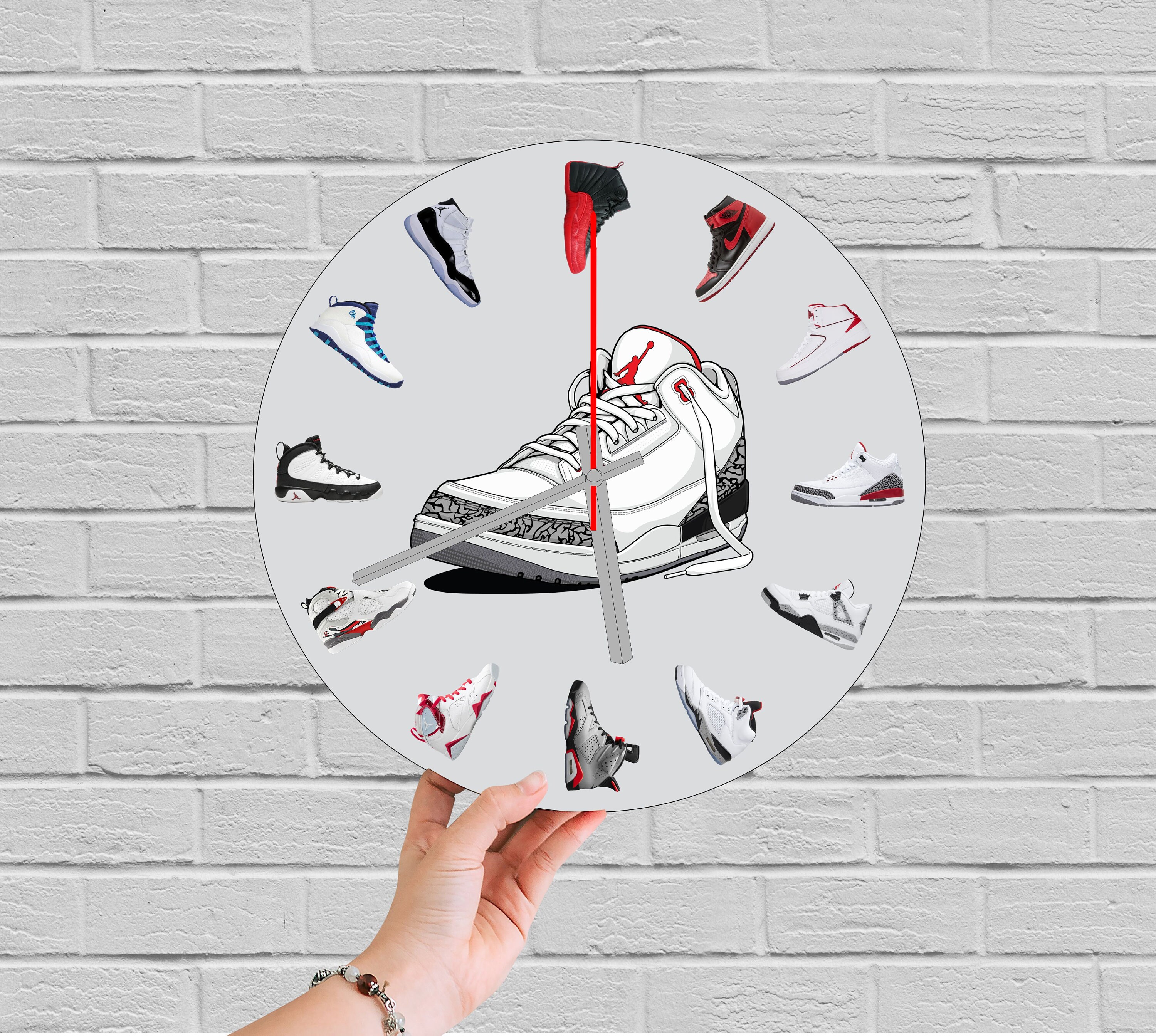 Sneaker Air Jordan 1 Wall Clock Michael Jordan Wall Clock Etsy