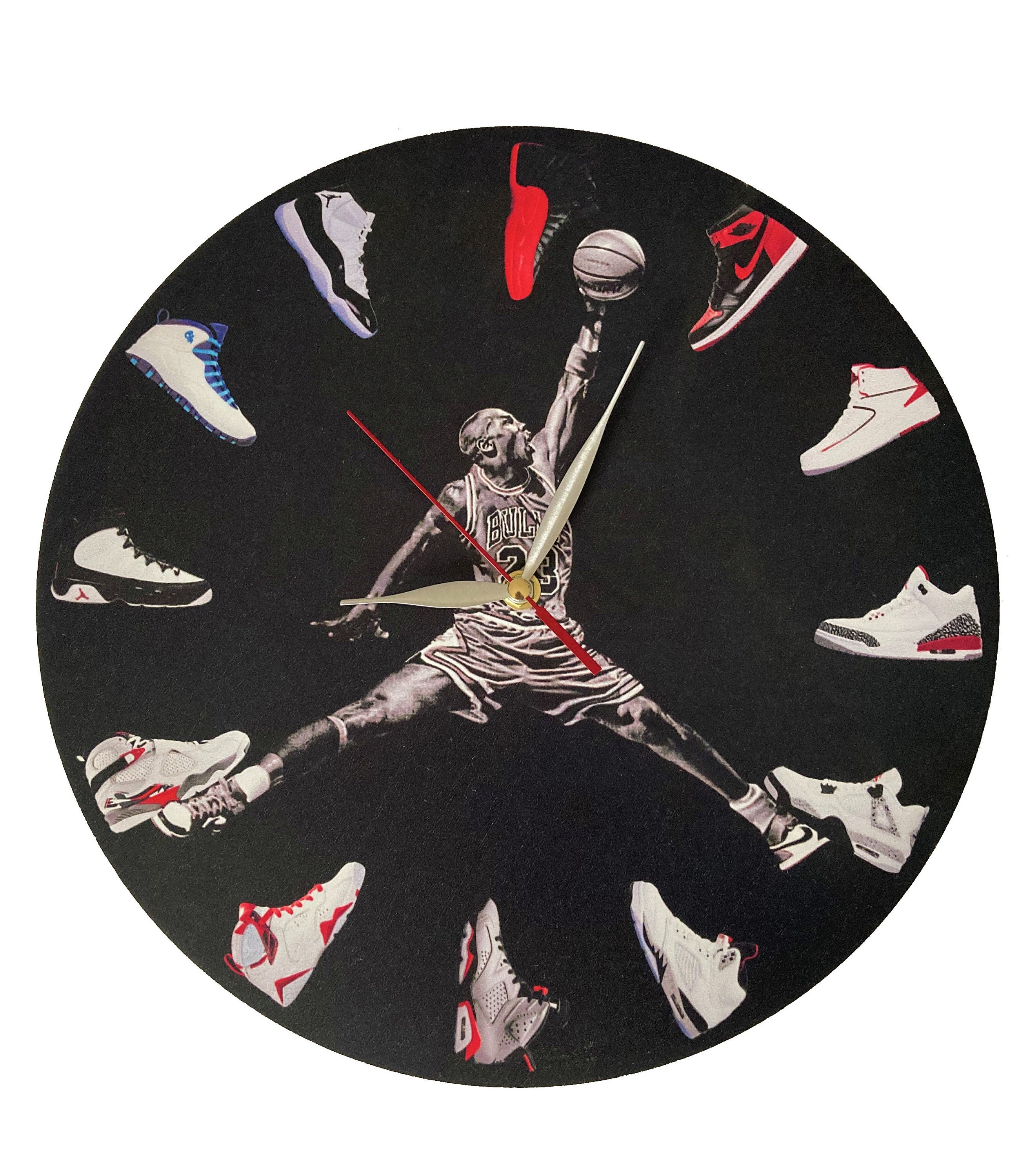 Michael Jordan Wall Clock NBA23 Fan Home Decor Air Jordan Etsy UK