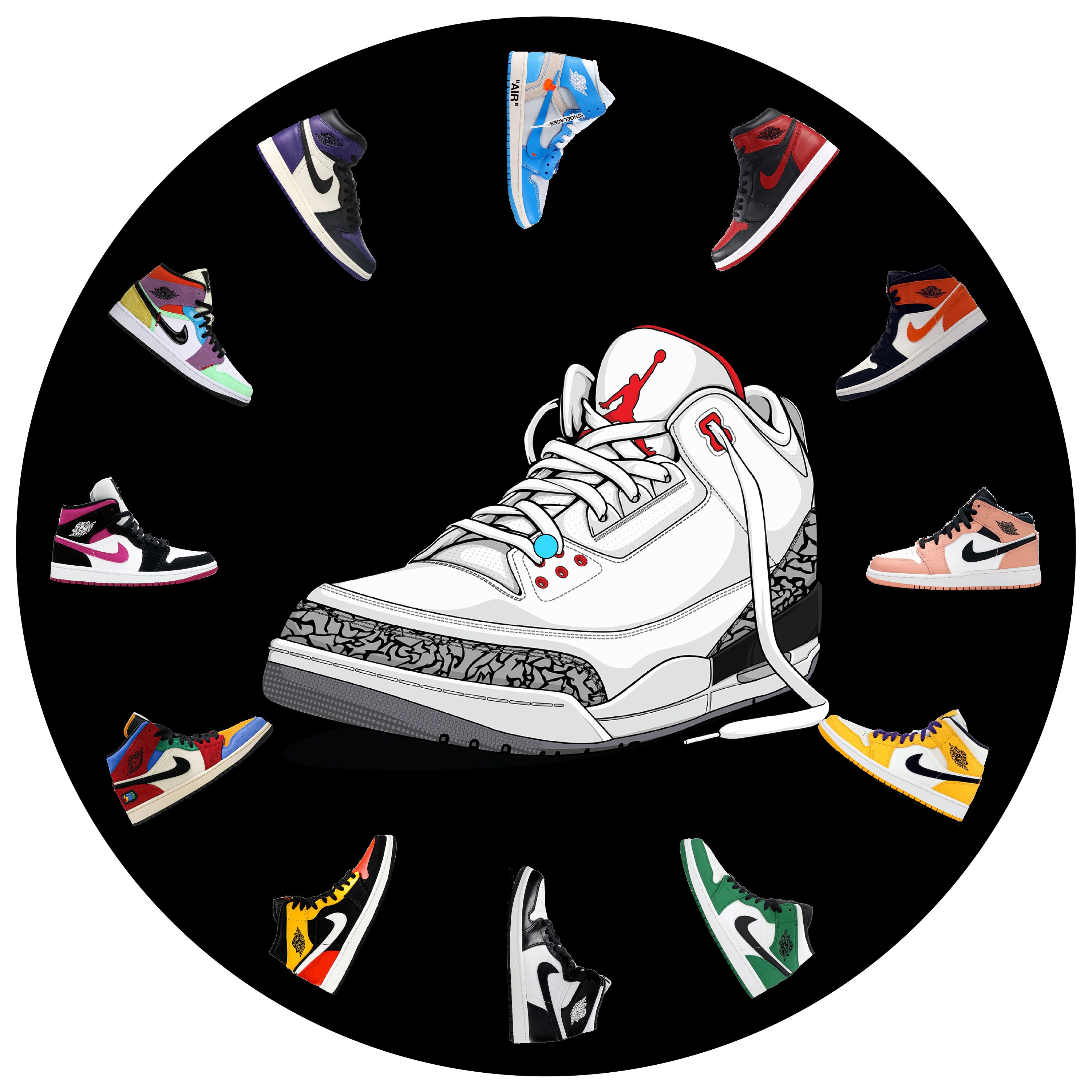 Air Jordan Sneaker Wall Clock Michael Jordan Wall Clock NBA23 Etsy